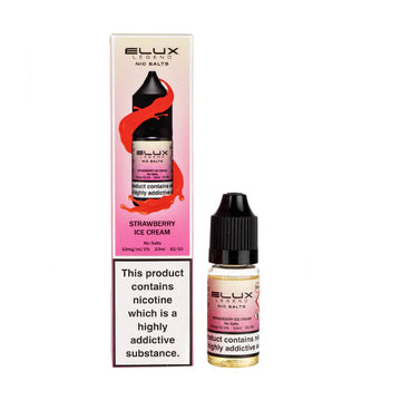 Elux NIC Strawberry Ice Cream E-Liquid UK - Buy Elux Nicotine Vape Juice Online